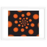 Orange Spiral Dots