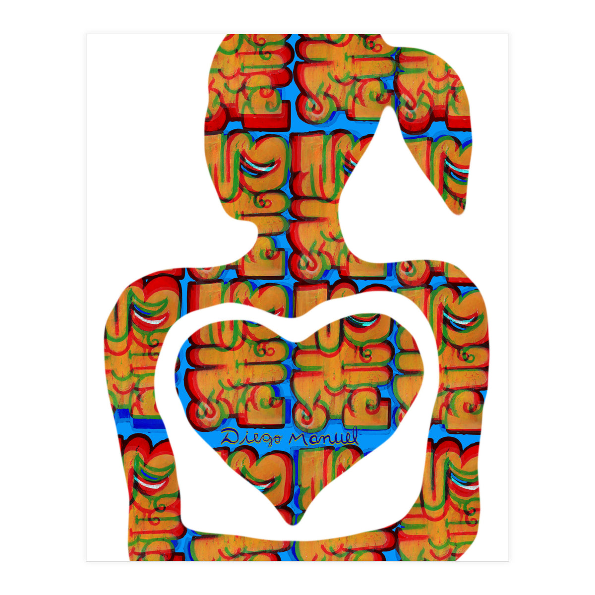 Mujer Digital 3 4  (Print Only)