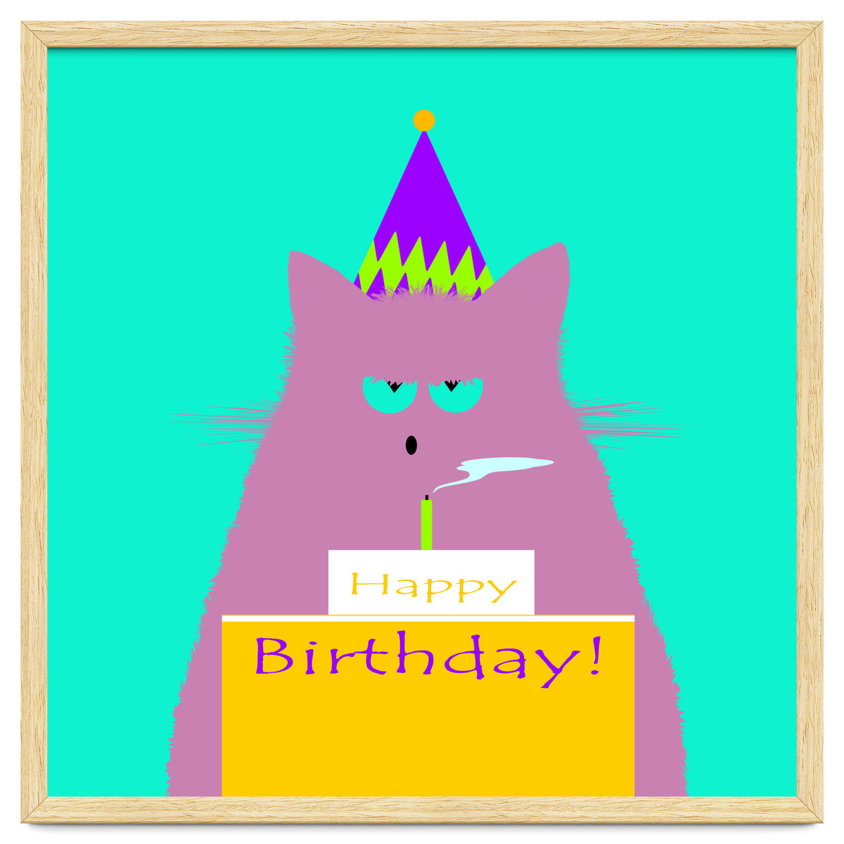 Birthday Lilac Cat