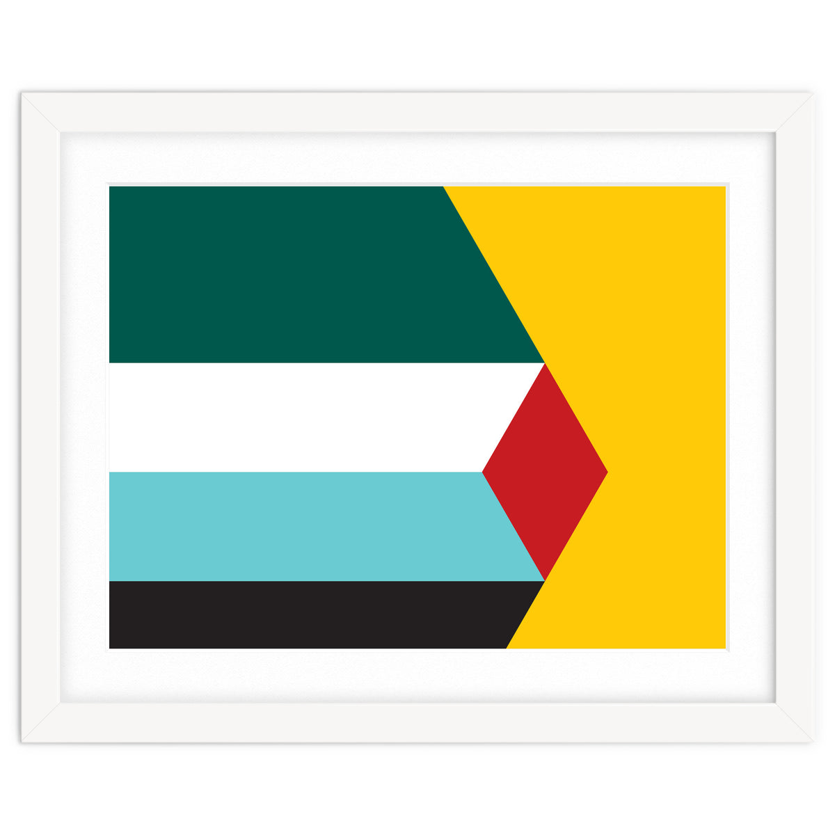 Geometric Shapes No. 43 - yellow & green