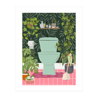 Botanical Loo in Tropical Bathroom (Print Only)