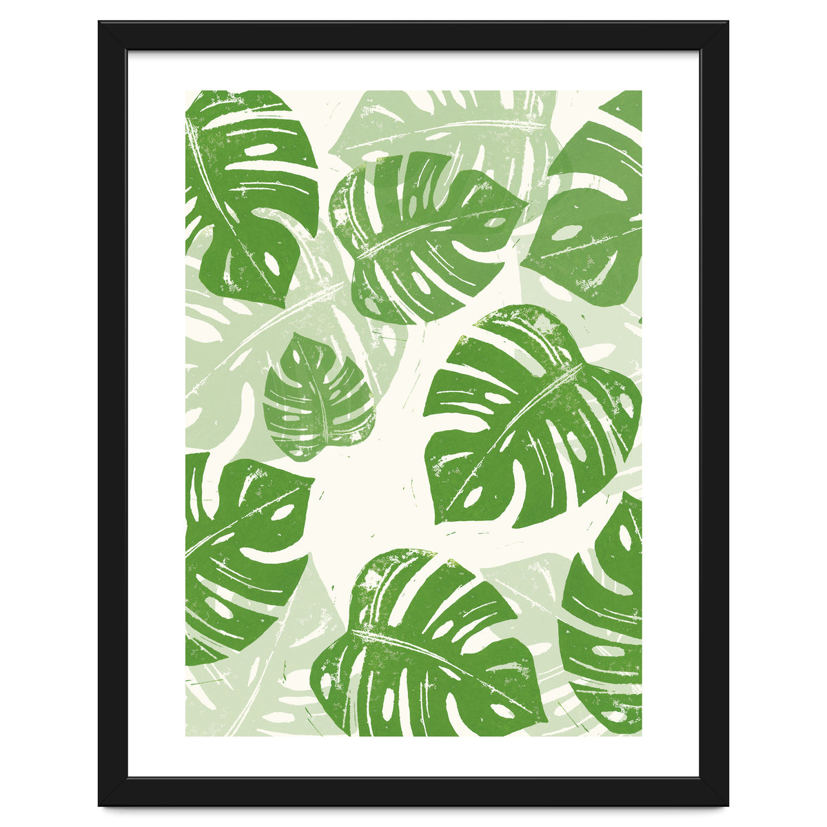 Linocut Monstera