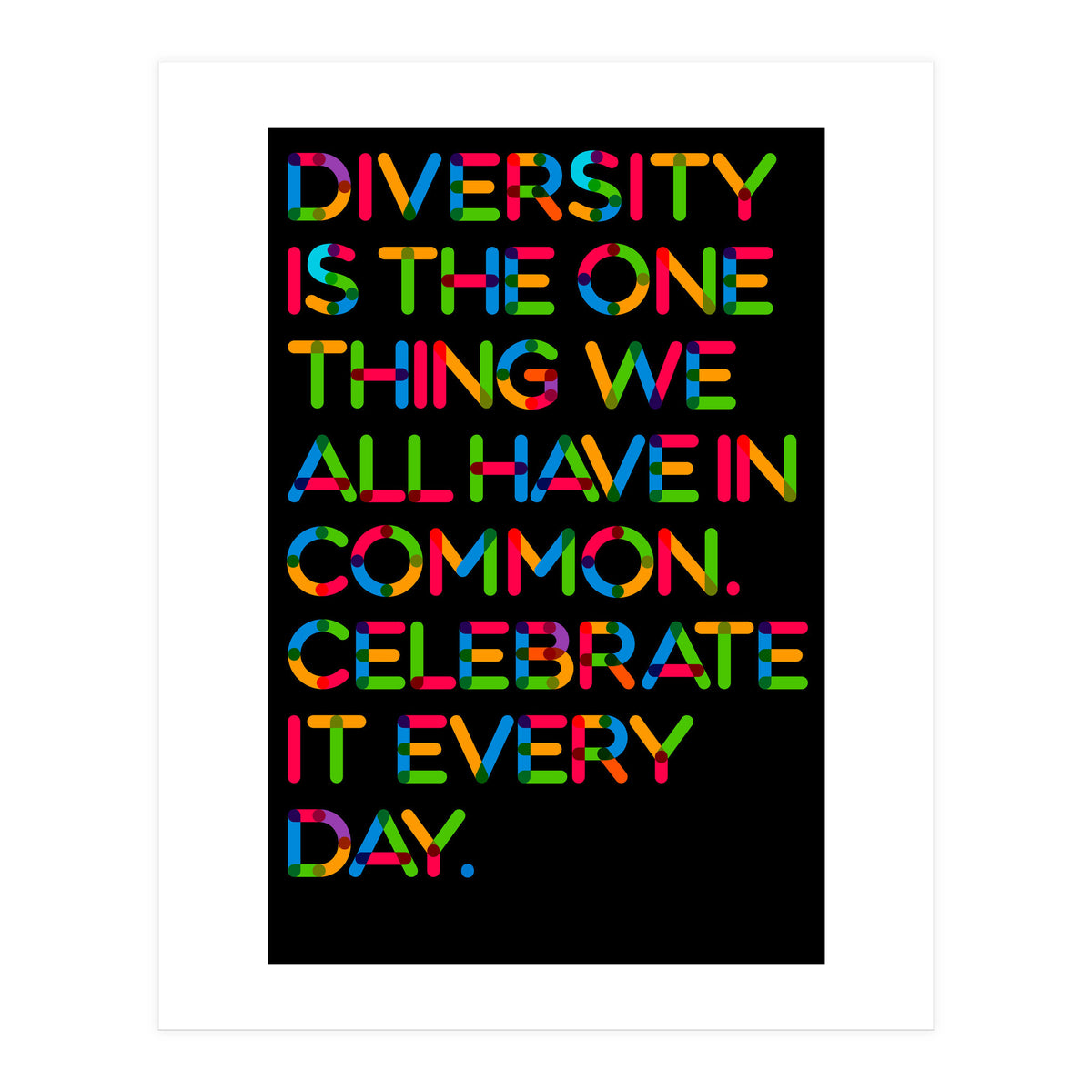 DIVERSITY (black Version) (Print Only)