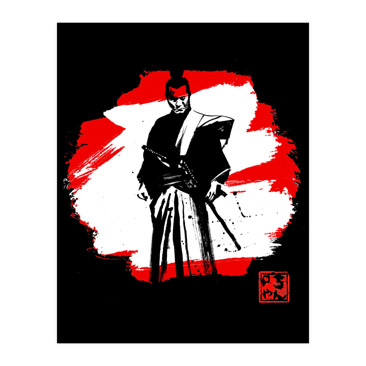 Samurai In Red 02 (Print Only)