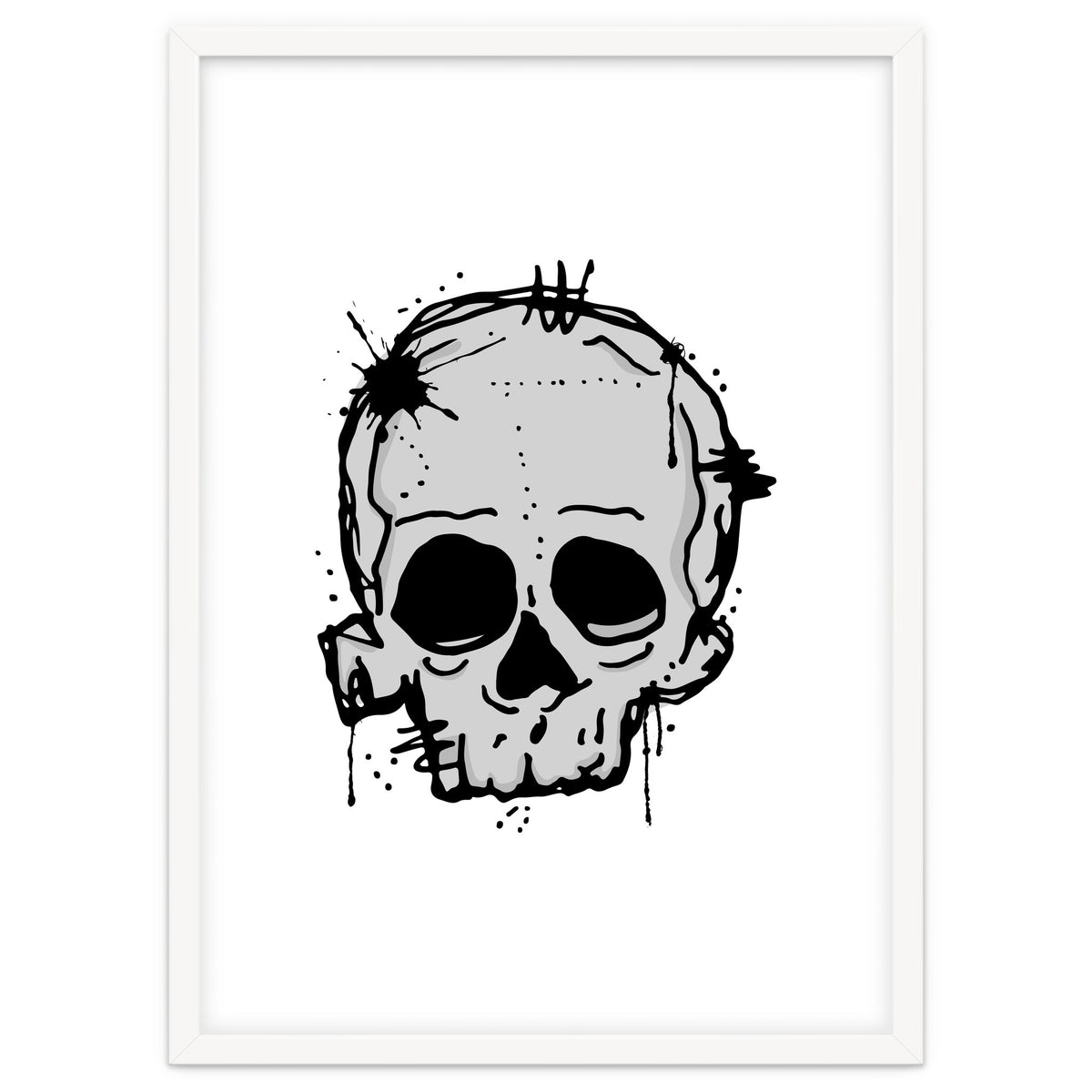 Skull scribble sketch