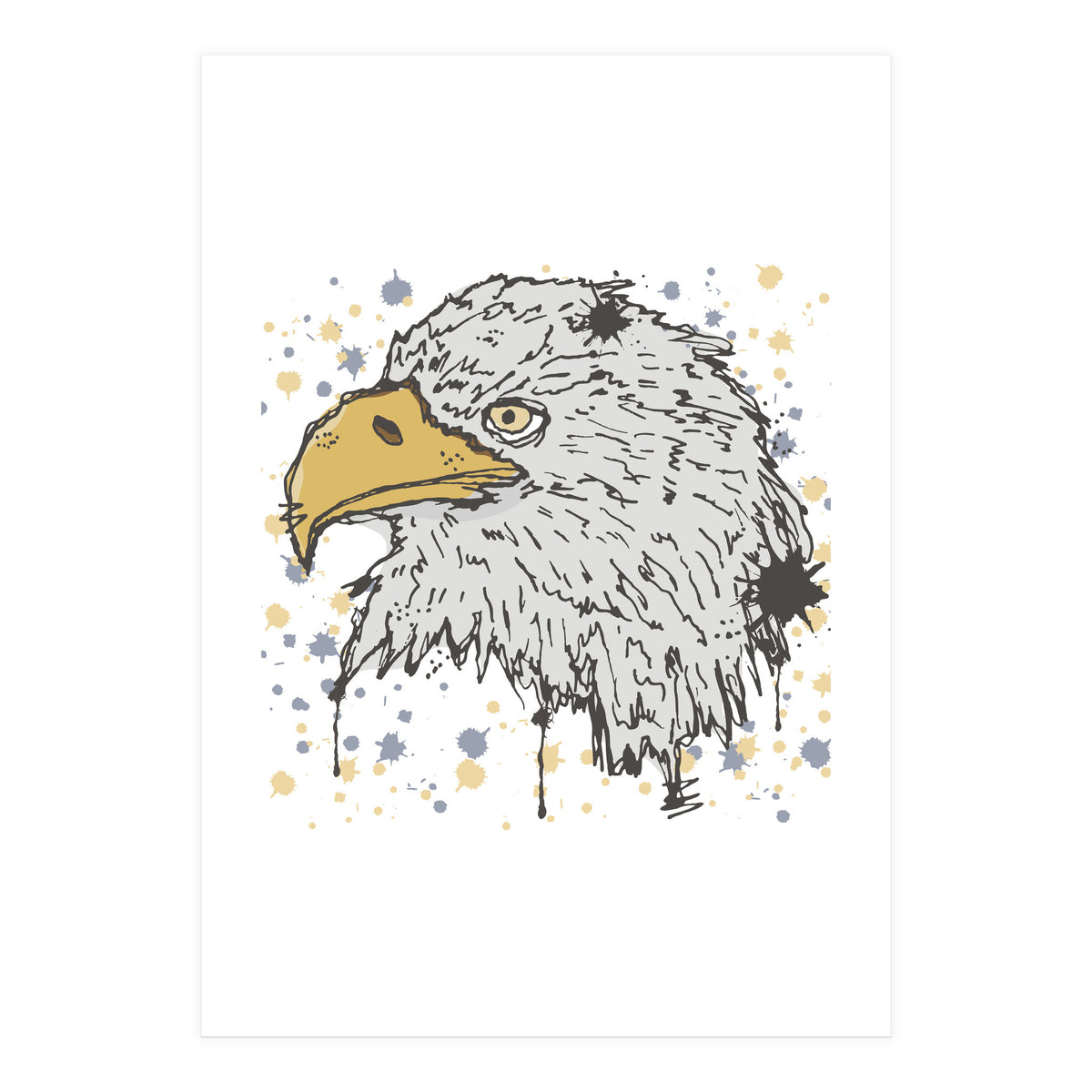 Eagle scribble sketch (Print Only)