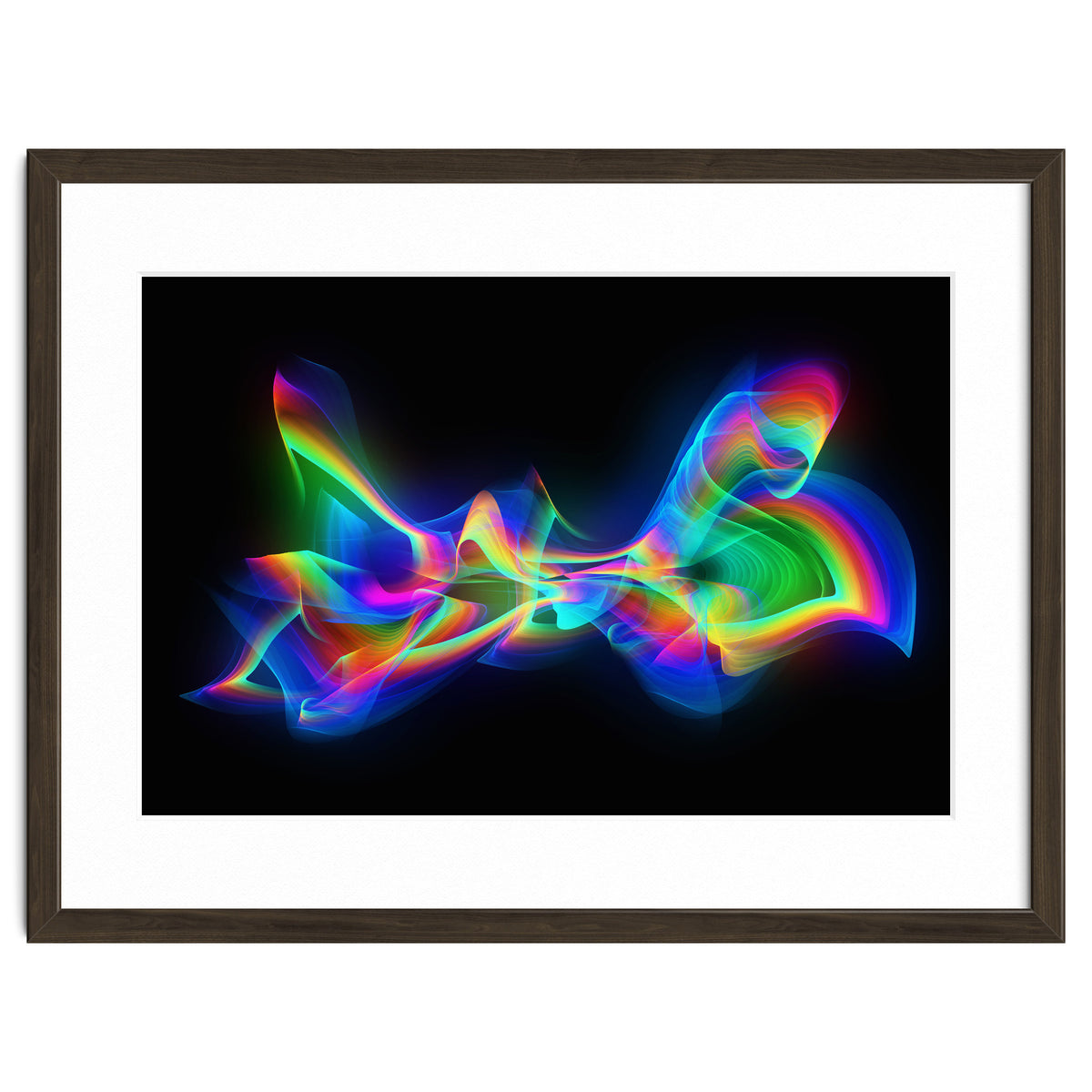 Abstract Colorful Flame Waves
