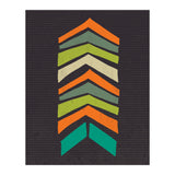 Retro Chevron Print Orange Teal Variation (Print Only) thumbnail