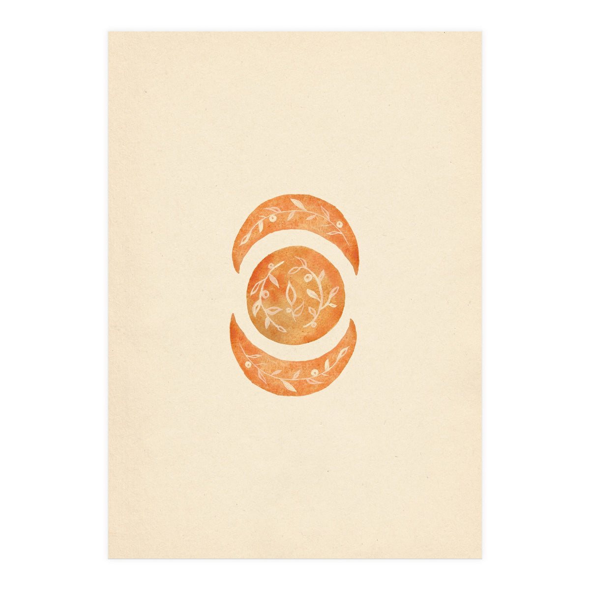 Botanical moon shapes (Print Only)