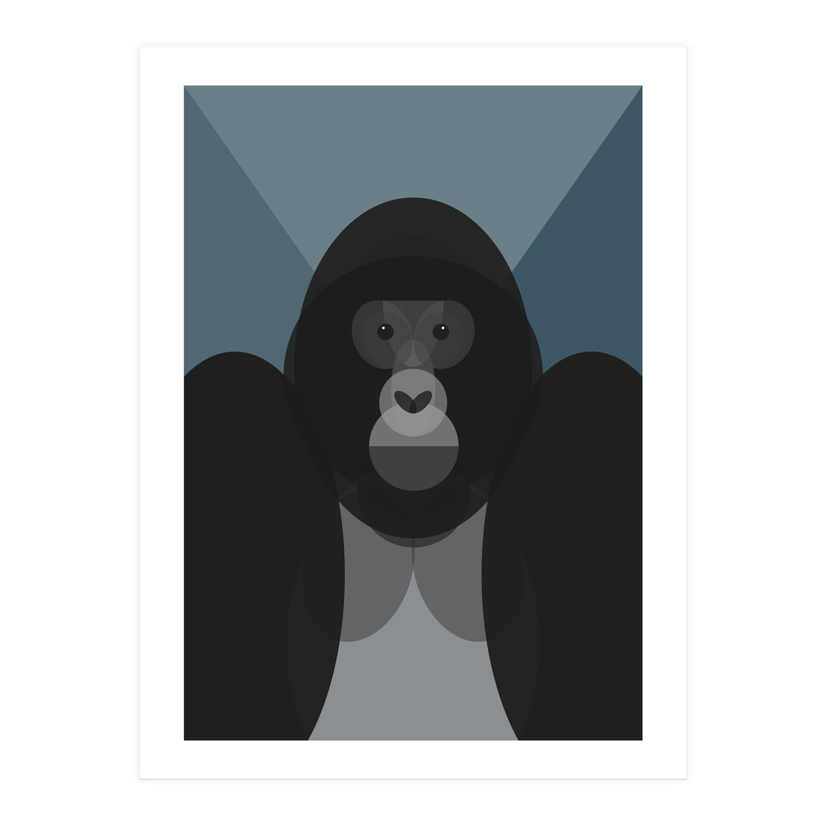 Mid Century Geometric Gorilla (Print Only)