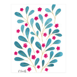 Springtime Floral | Teal and Pink (Print Only) thumbnail