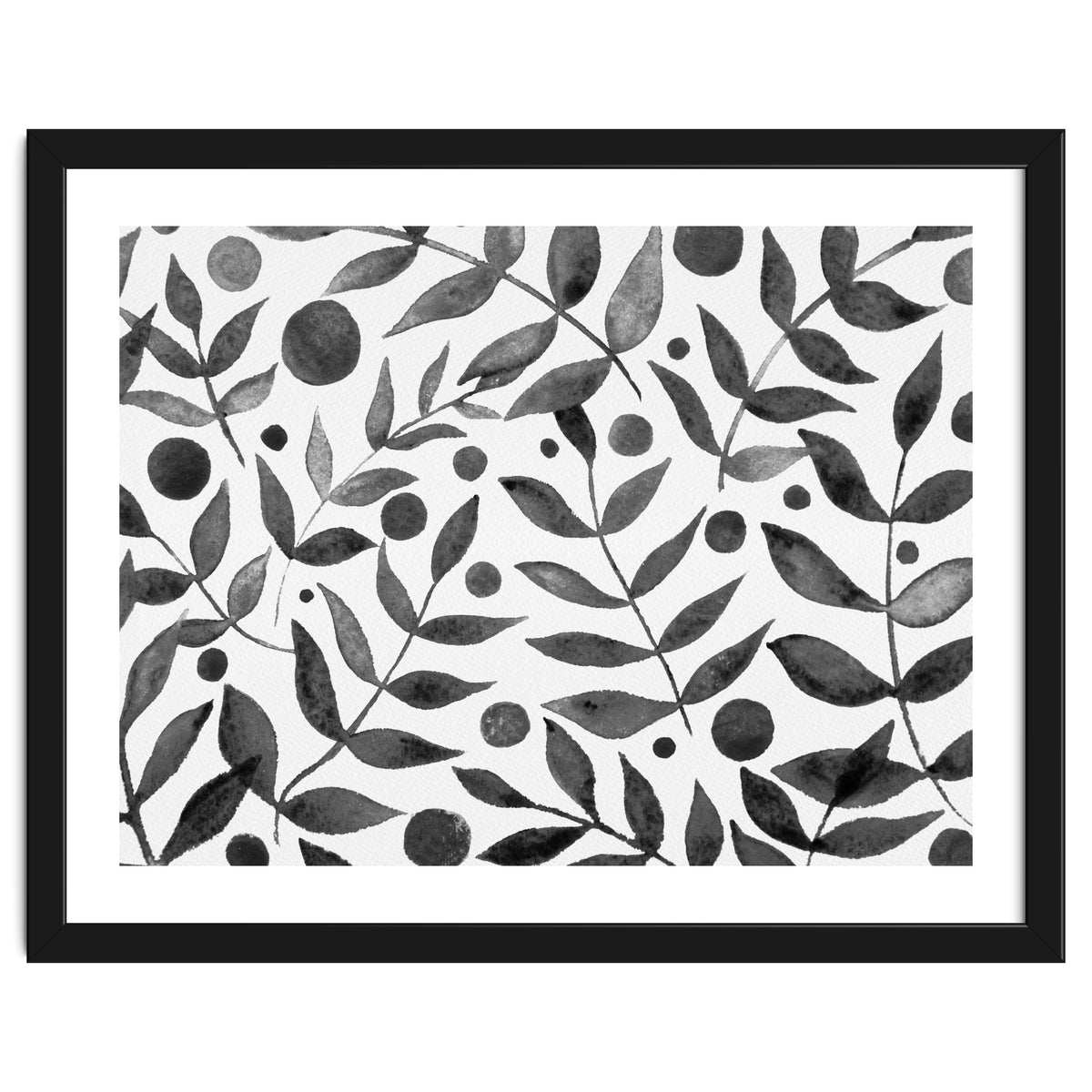 Watercolor Black Branches