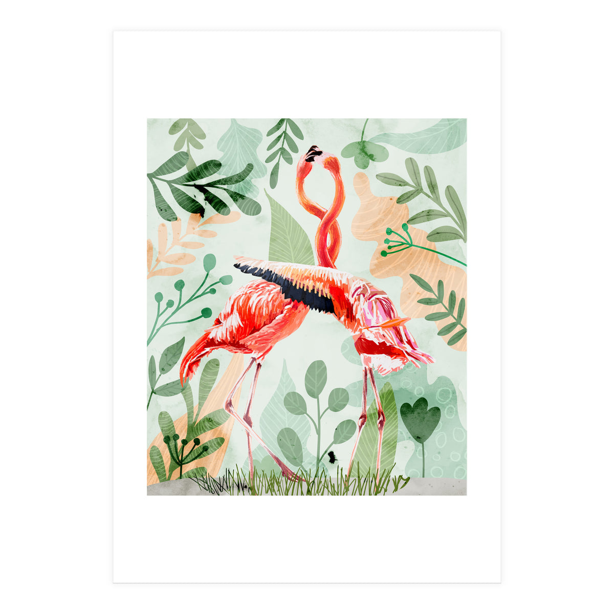 Flamingo Love (Print Only)