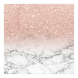 Modern faux rose gold pink glitter ombre white marble (Print Only) thumbnail