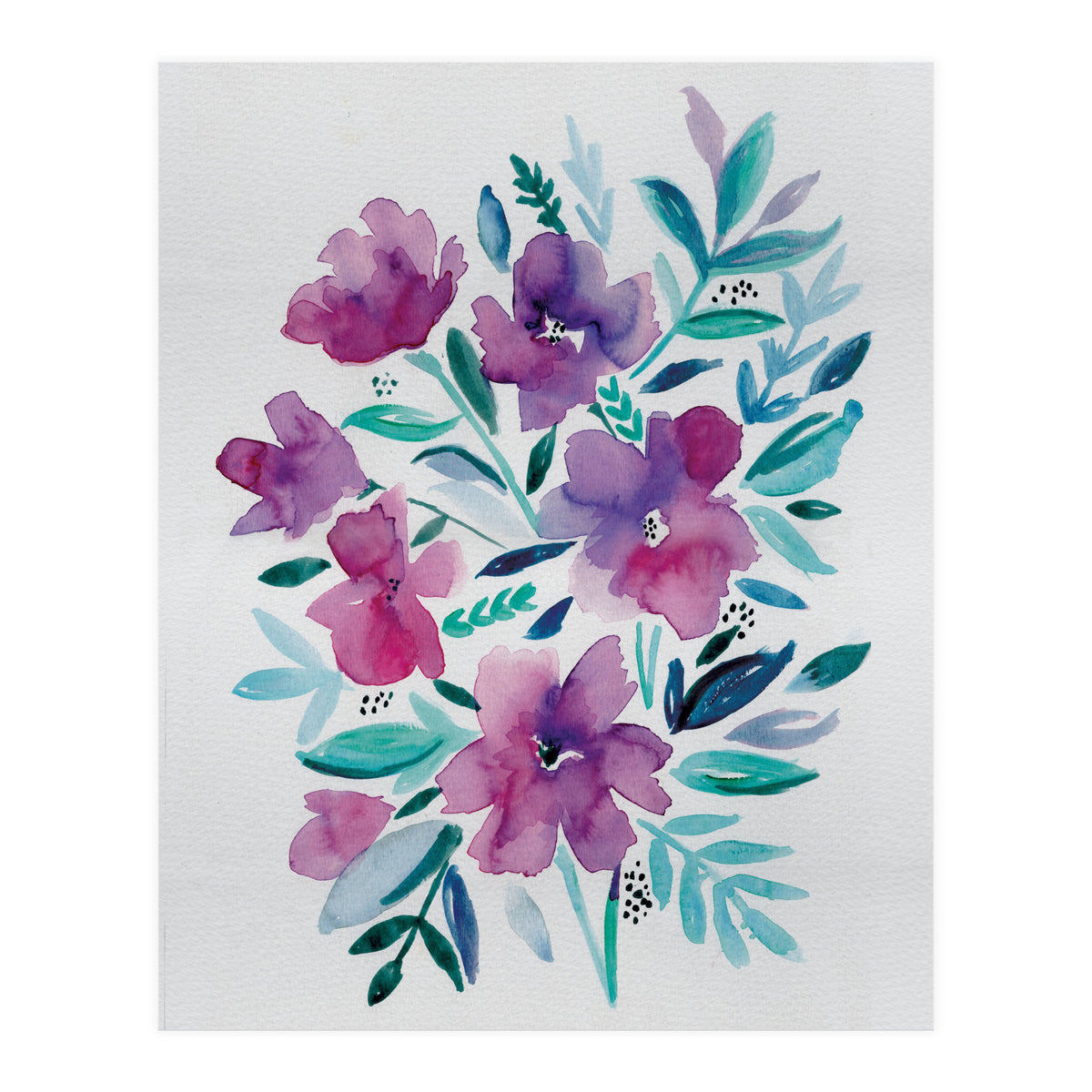 Loose Pink Floral (Print Only)