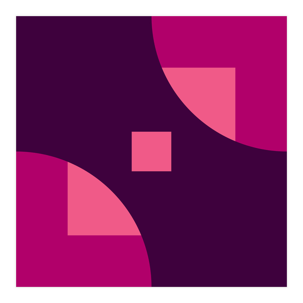 Geometric Shapes No. 1 - purple & pink squares (Print Only)