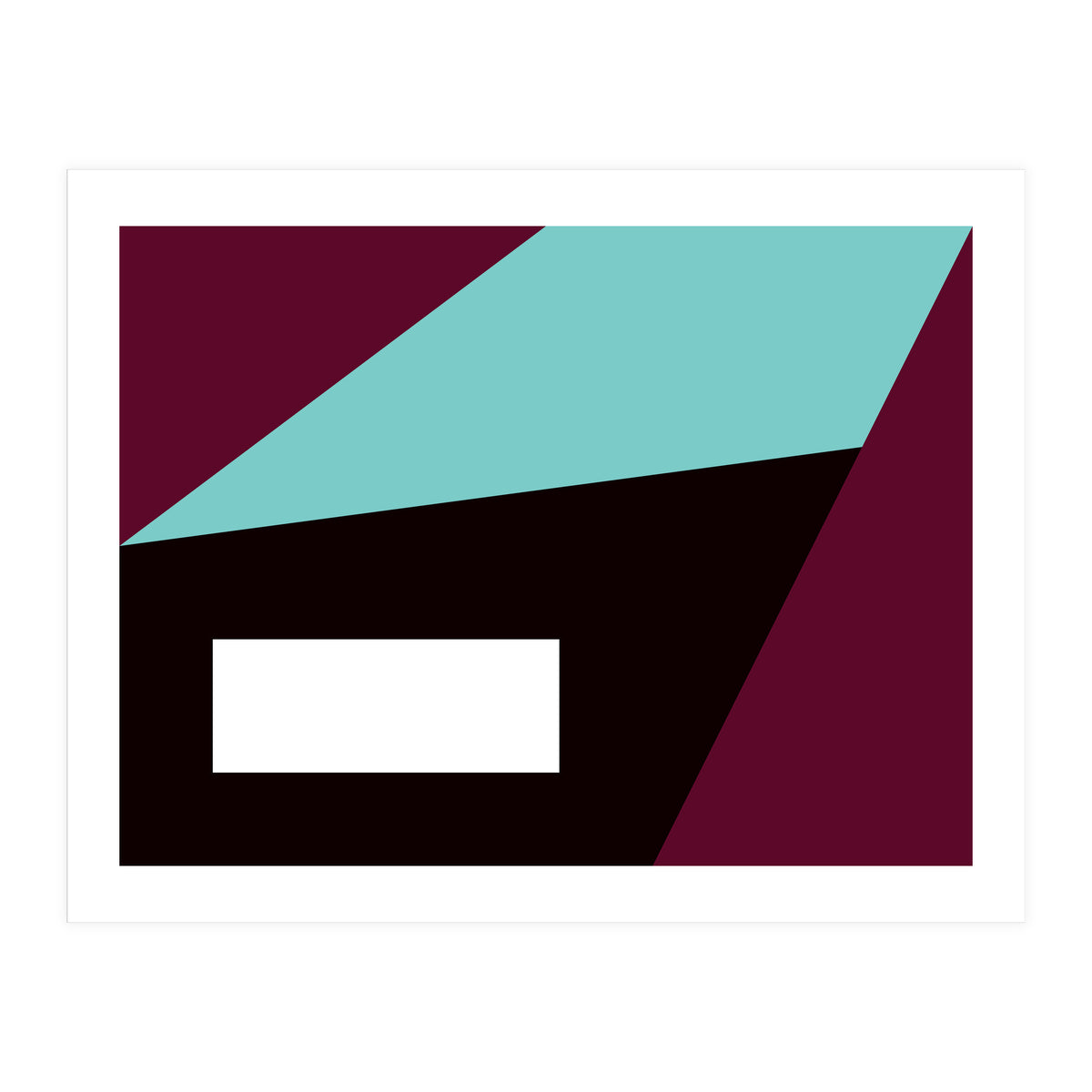 Geometric Shapes No. 84 - purple & turquoise  (Print Only)