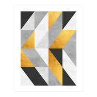 Gray and Gold Composition I (Print Only)