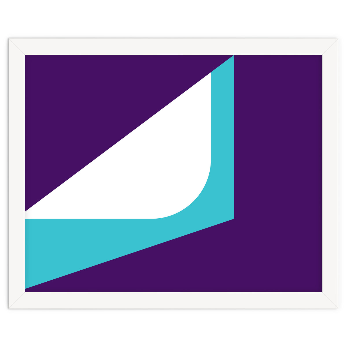 Geometric Shapes No. 22 - teal & purple