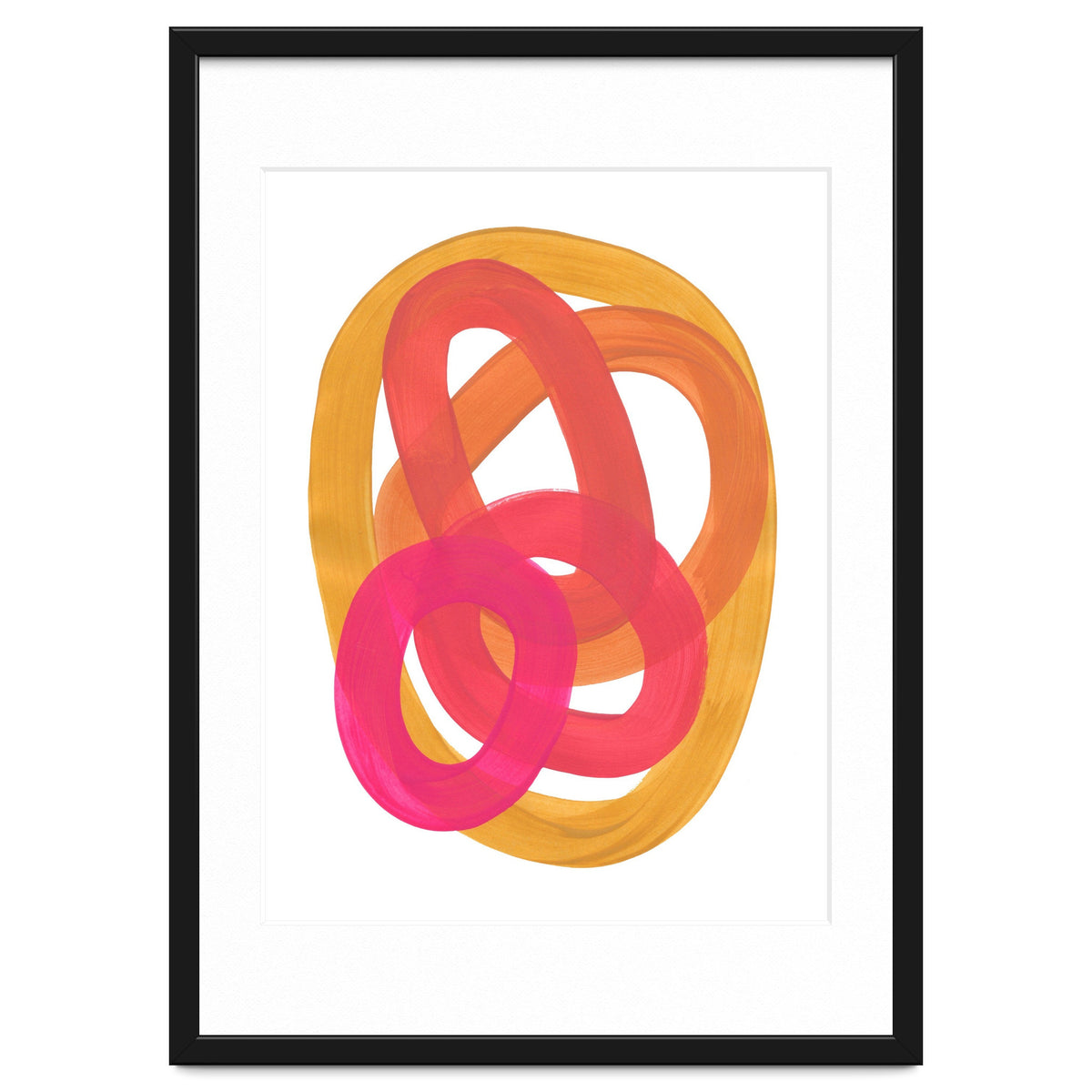 Warm Candy Colors Magenta Yellow Nesting Circles Ombre