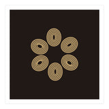 Golden floral lines | abstract minimal (Print Only) thumbnail