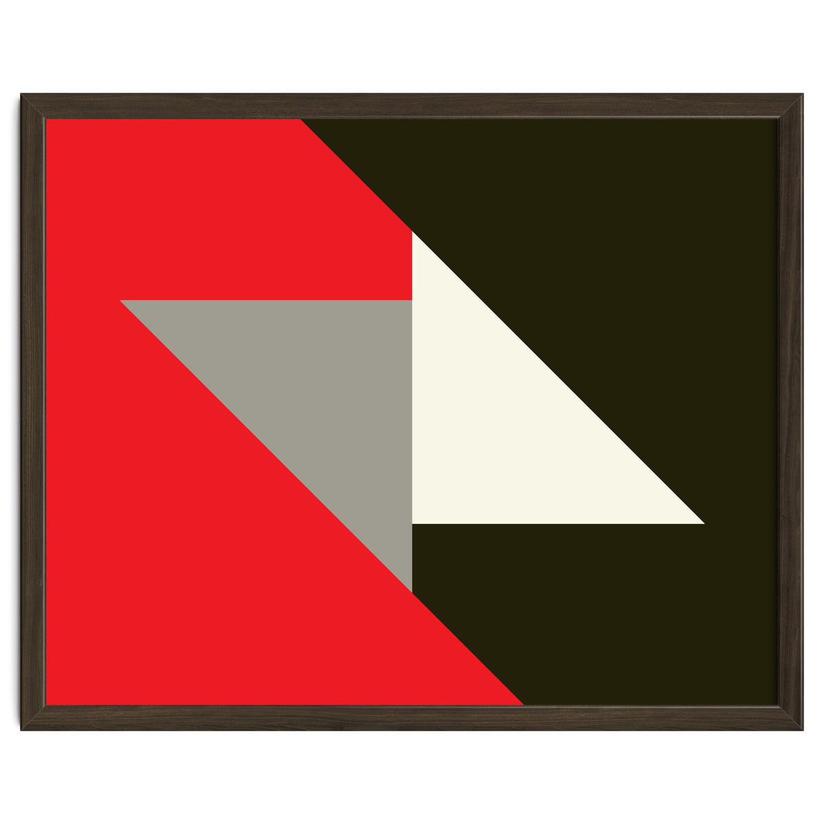 Geometric  Shapes No. 63 - triangles, red, black, grey