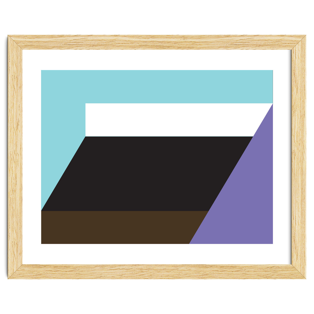 Geometric Shapes No. 34 - purple, blue & black