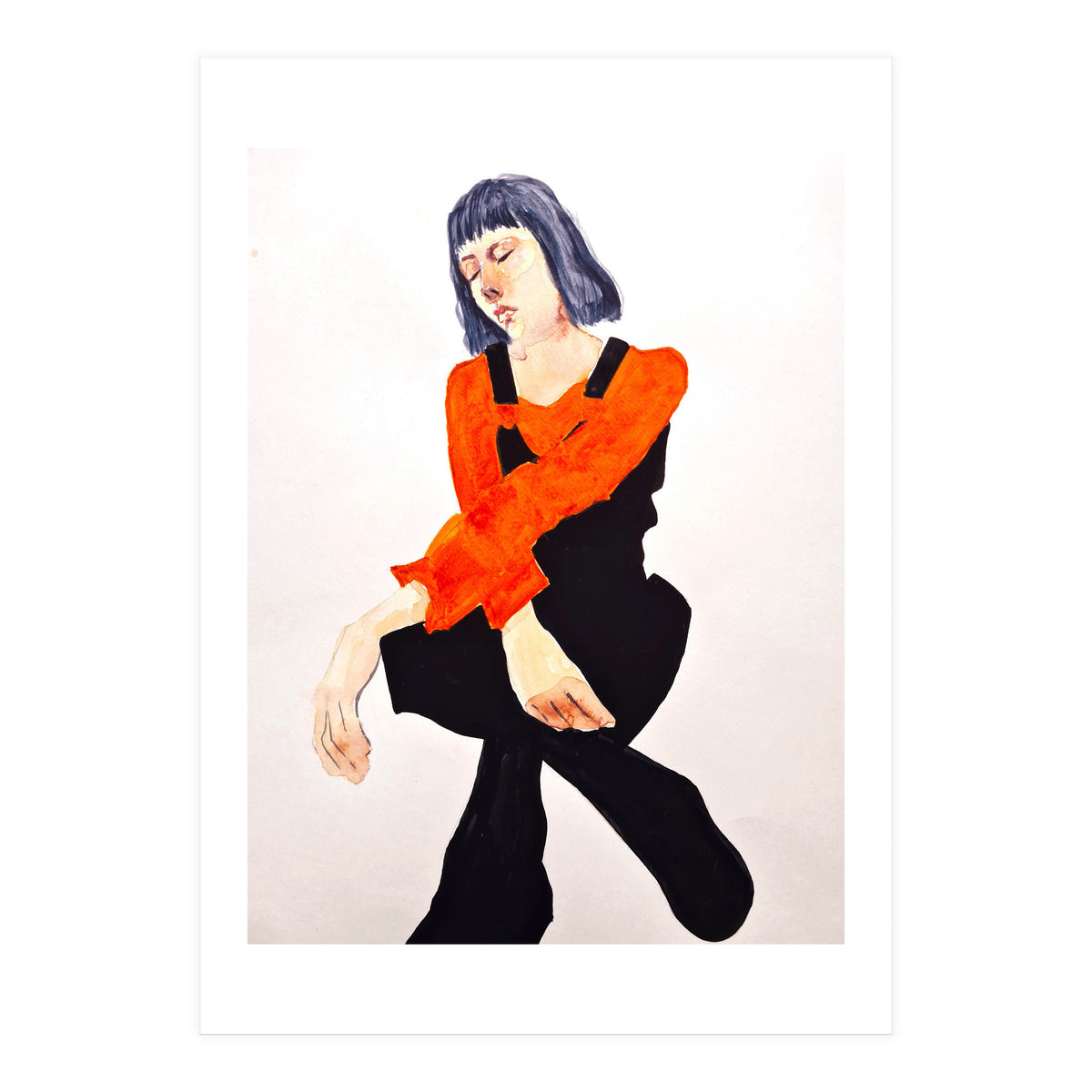 Untitled #60 - Woman in organge and black (Print Only)