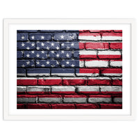 Wall painted US flag