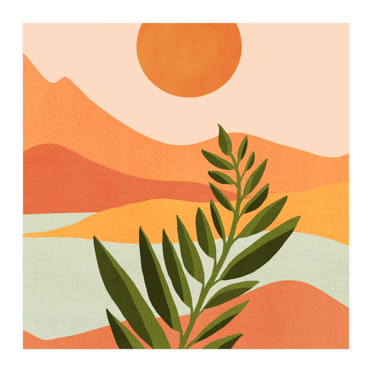 Western Mountain Landscape (Print Only)