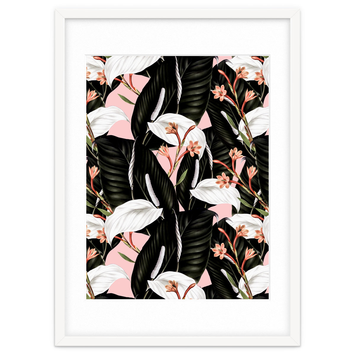 Flowery exotic botanical pink