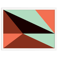 Geometric Shapes No. 17 - pink, brown, mint green & black
