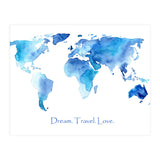 Dream. Travel. Love || watercolor (Print Only) thumbnail