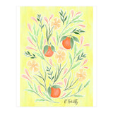 Wild Orange Floral | Yellow (Print Only) thumbnail