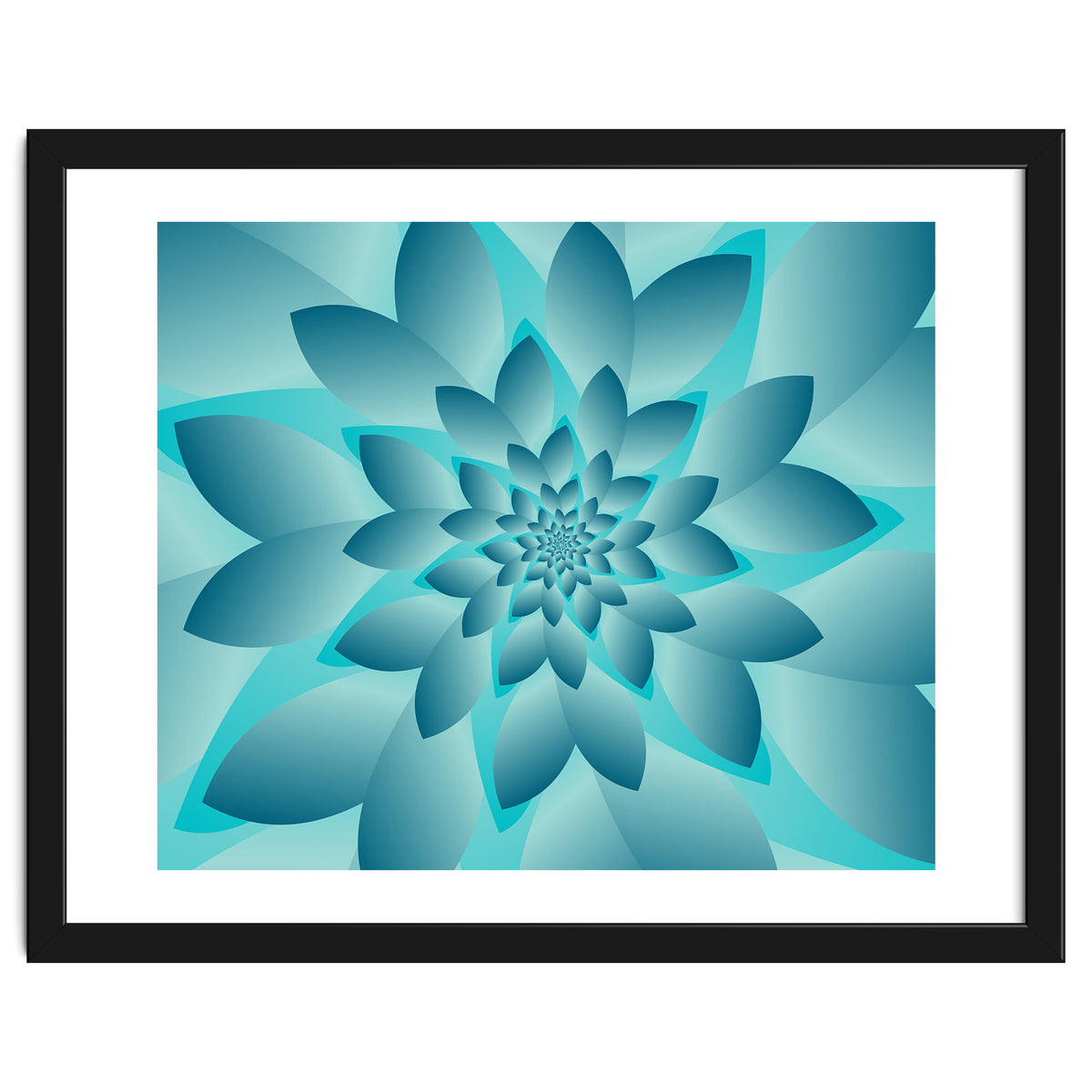 Abstract Modern Optical Illusion Floral Design Art