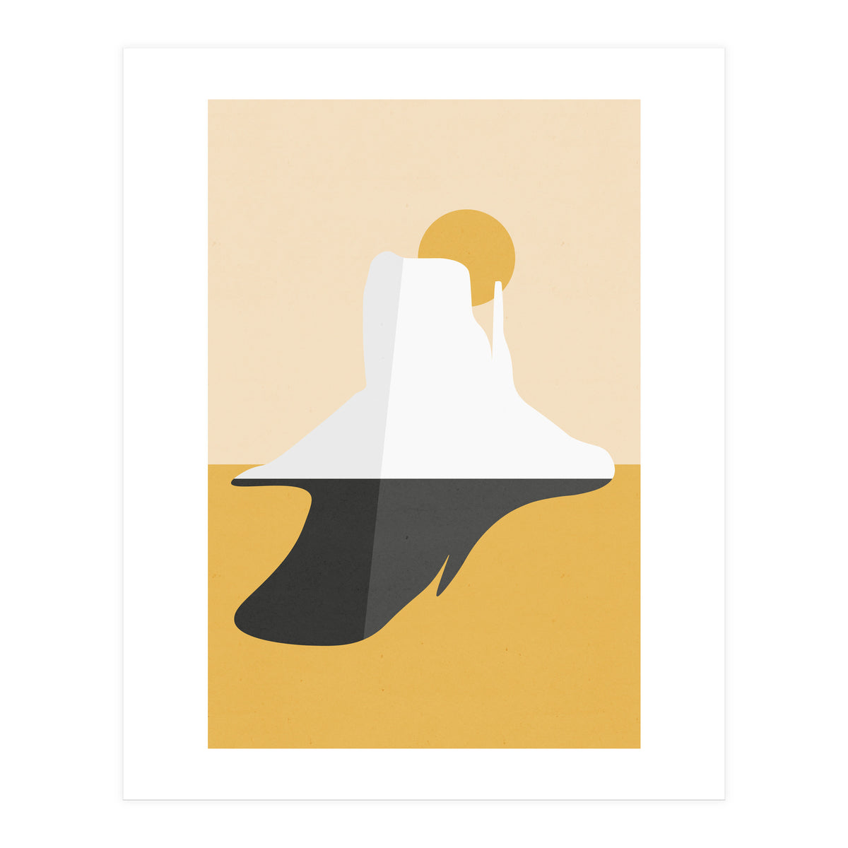 Abstract Mesa - Golden Desert (Print Only)