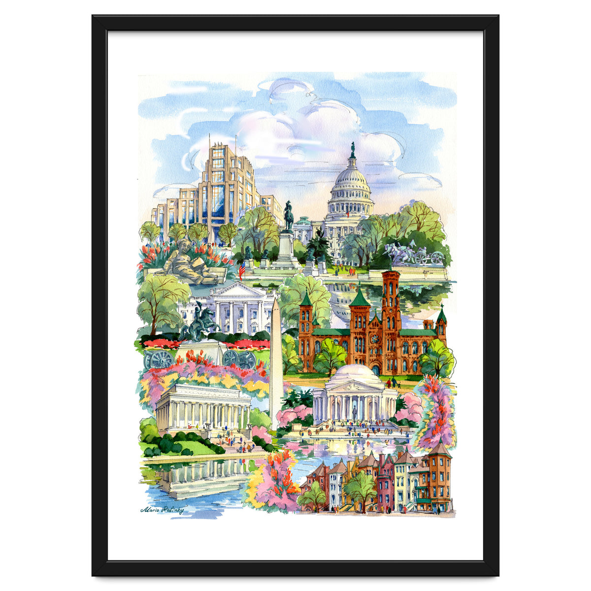 Washington District of Columbia Illustration