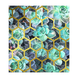 Succulents and Gold Geometric (Print Only) thumbnail
