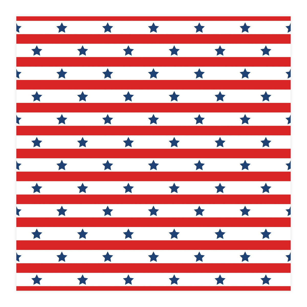 Blue And Red Stripes and stars (Print Only)