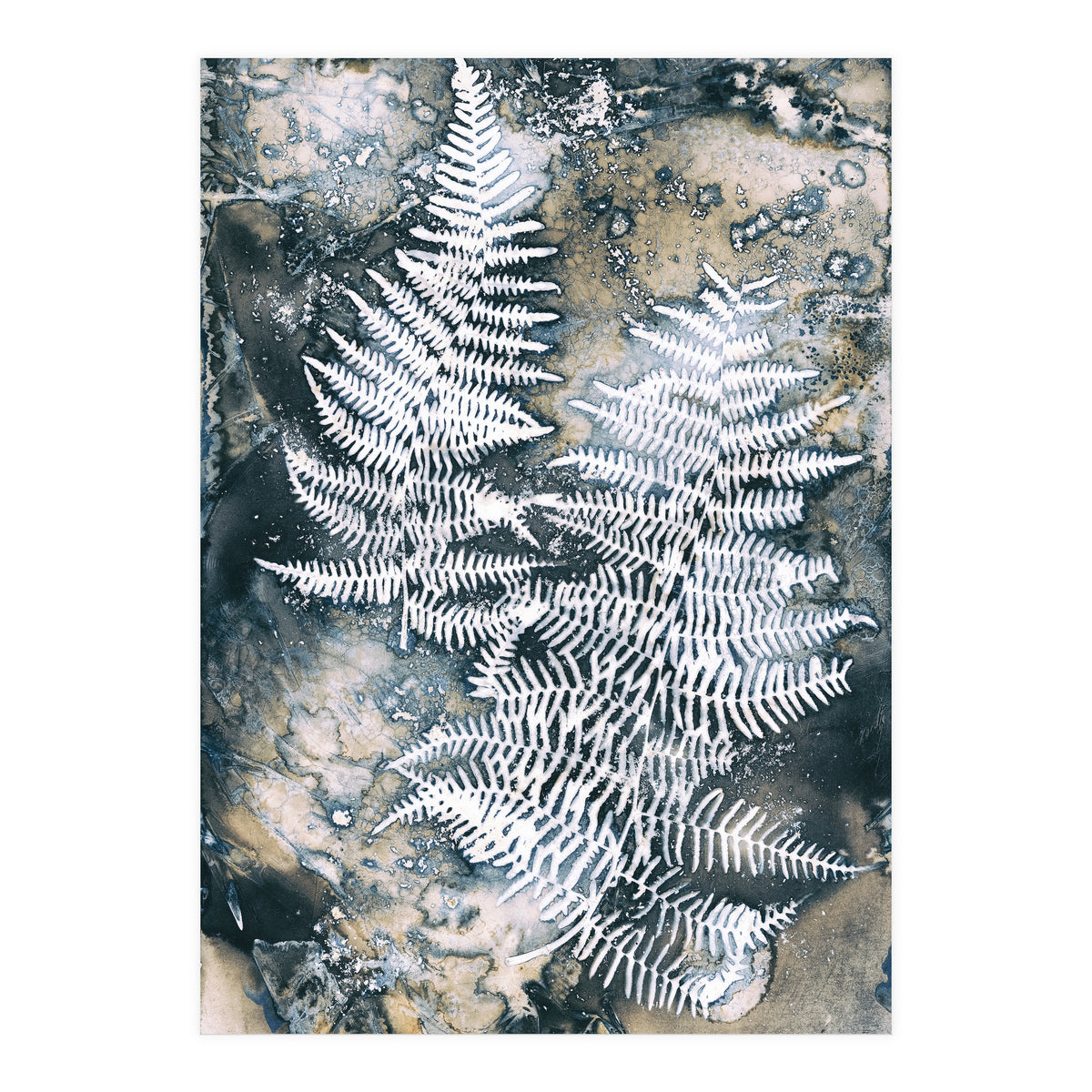 Indigo Blue Botanical Leaves No. 12 (Print Only)