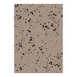 Black Paint Splatter on Dark Beige Background (Print Only) thumbnail