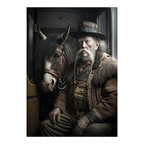 Old Man and His Horse on the Train (Print Only) thumbnail