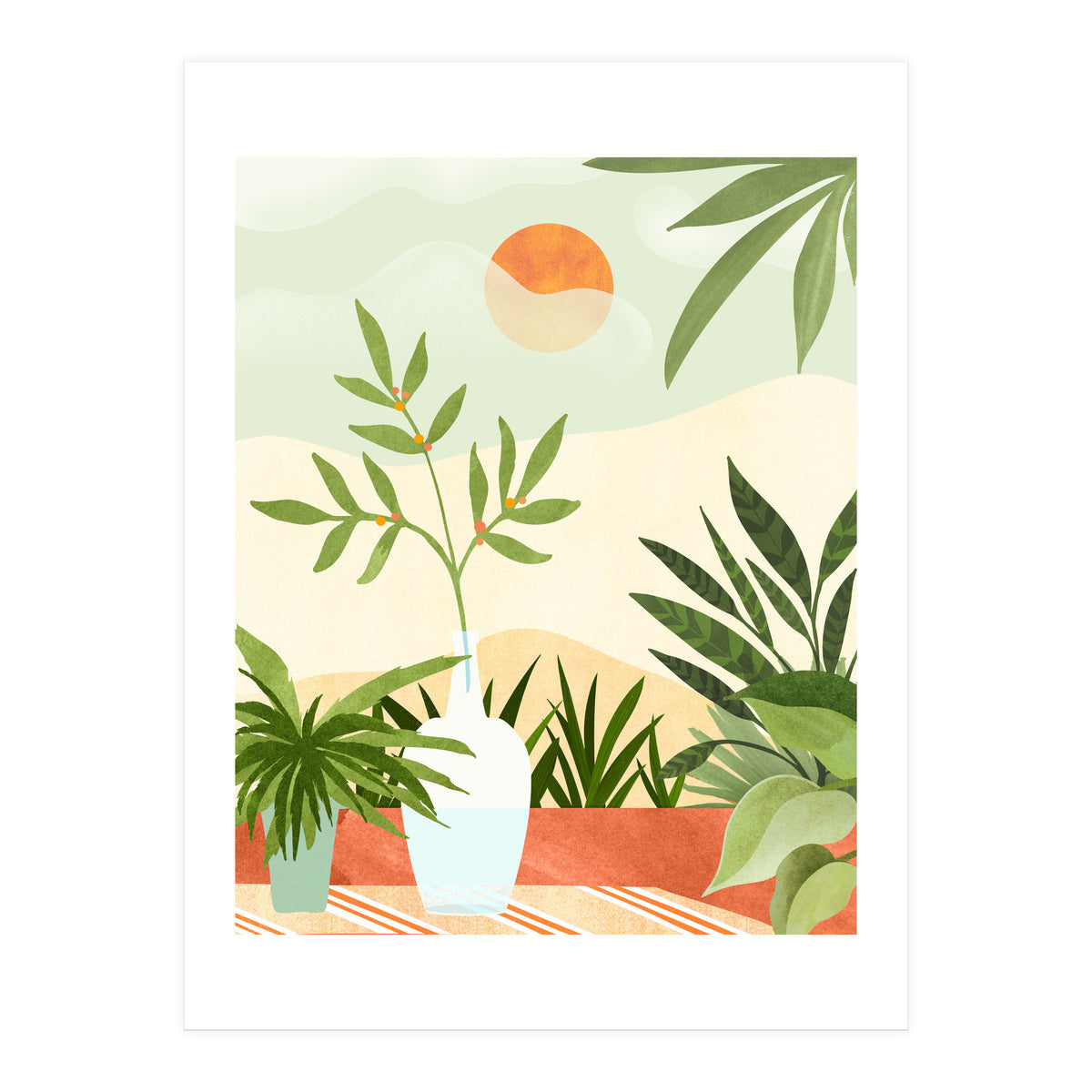 Bohemian Terrace Landscape (Print Only)