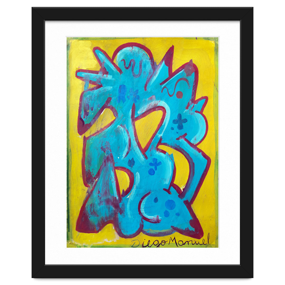 Forma Celeste Sobre Amarillo 4