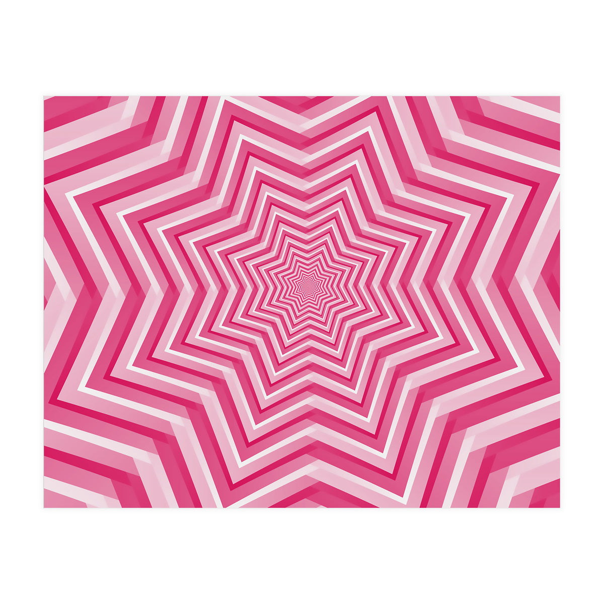 Abstract Pink Geometric Design Art (Print Only)