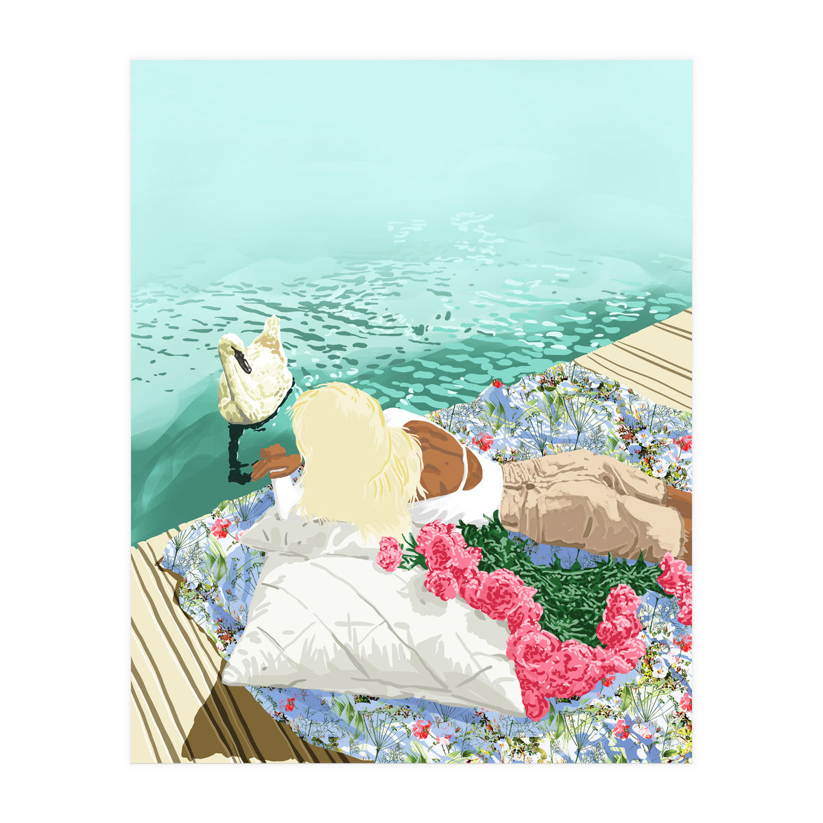 Heart Upon My Sleeve, Valentine's Day Love Bohemian (Print Only)