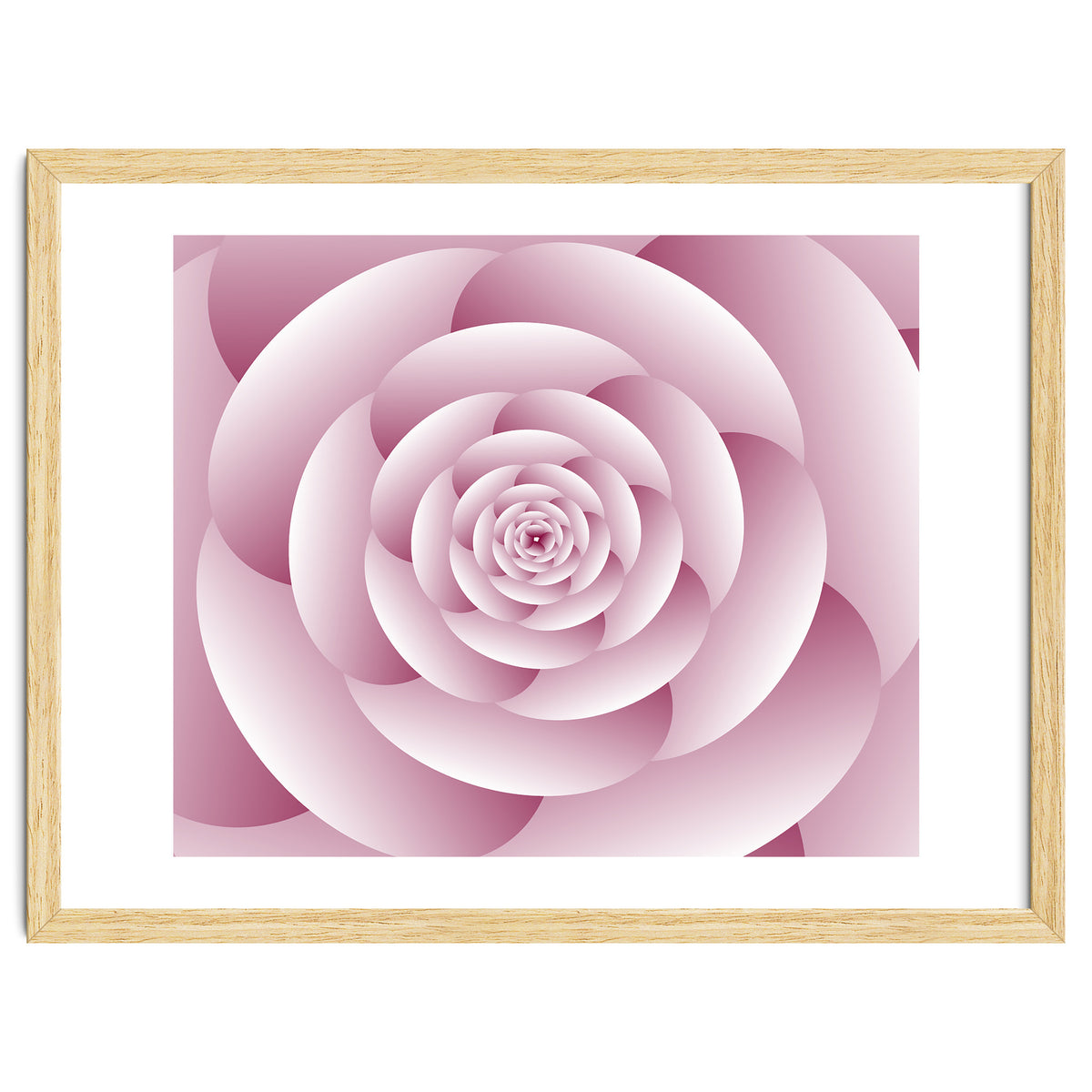 Abstract Rose Spiral 3D Art