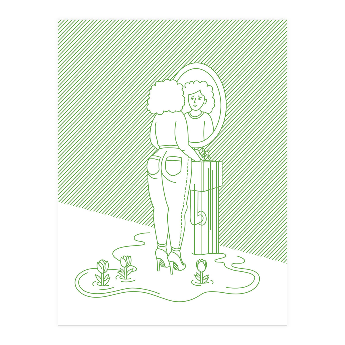 "That Sinking Feeling" in Green (Print Only)