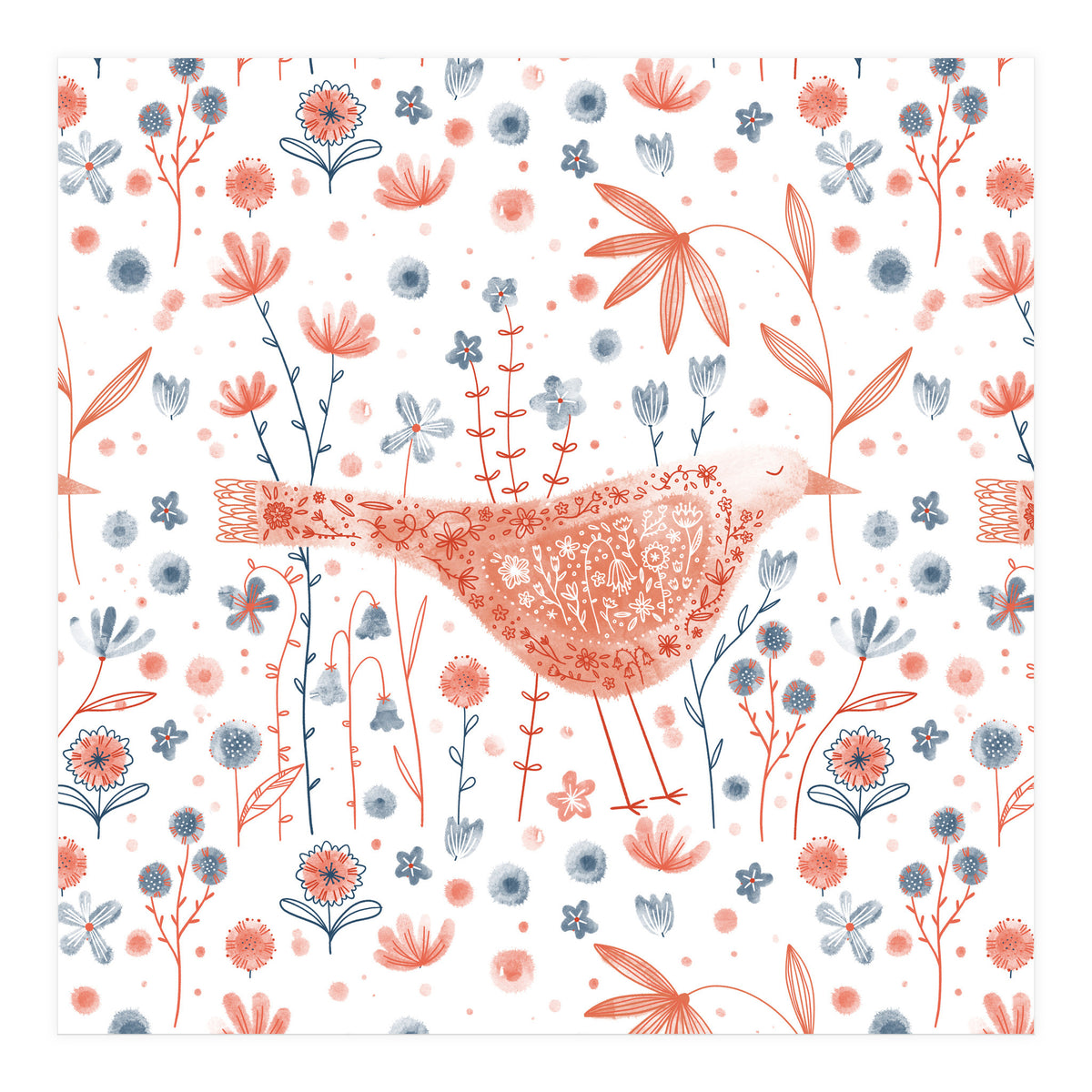 Apricot Bird (Print Only)