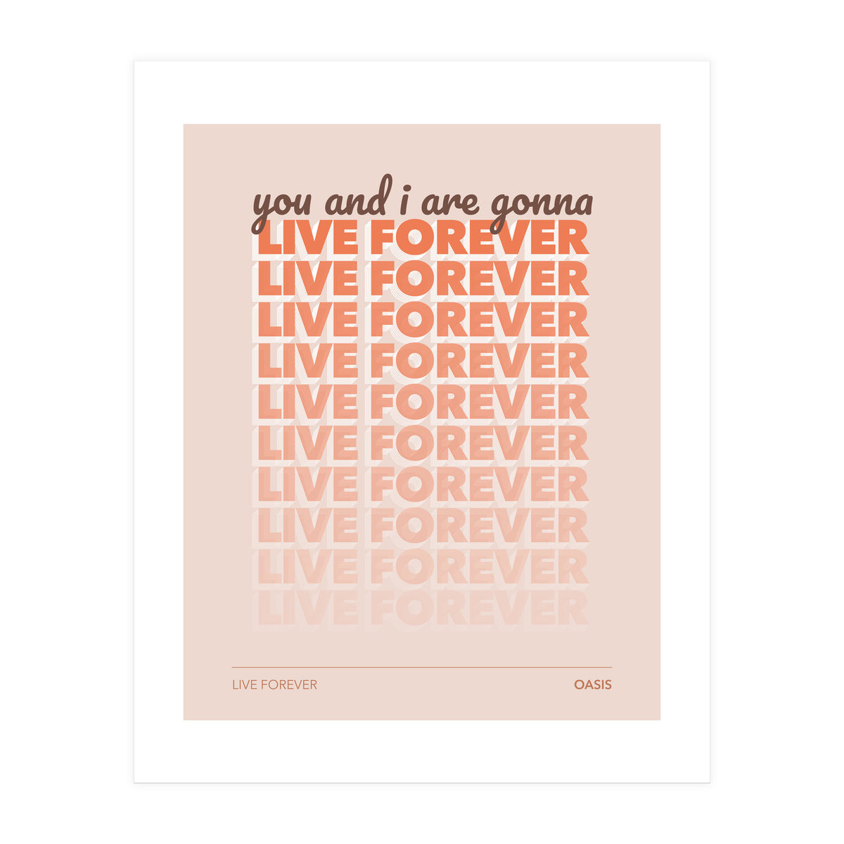 Oasis - Live Forever (Print Only)